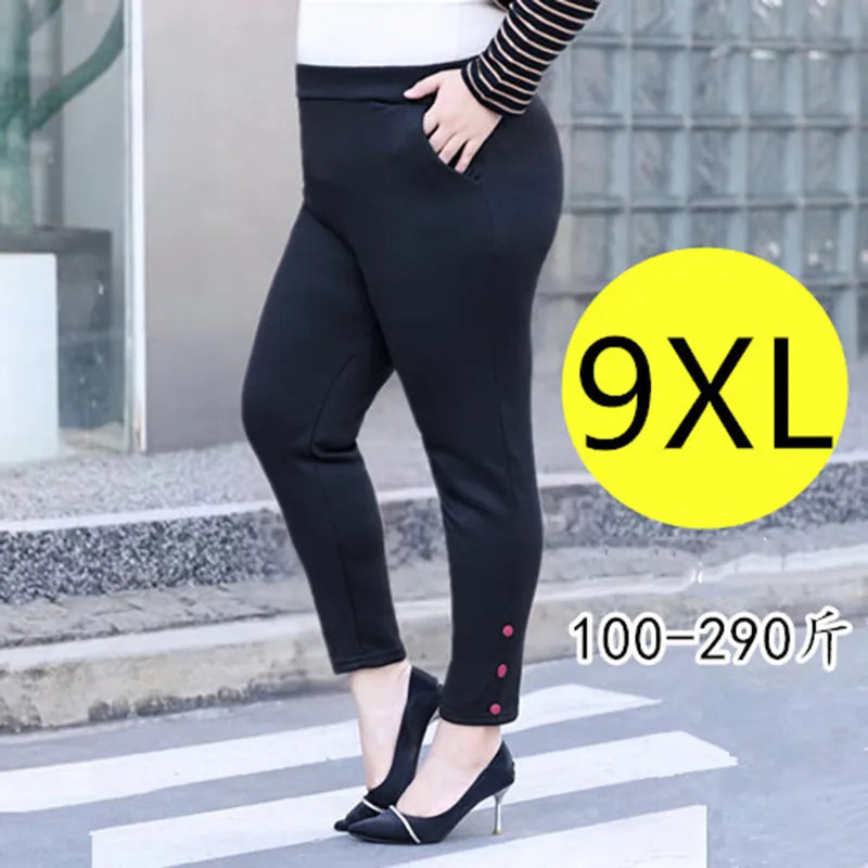 Tuhao Large Size 9xl 8xl 7xl Women Office Lady Black Pants Summer Thin  Elegant High Quality Trousers Pant Female 6xl Capris Ybfs - Pants & Capris  - AliExpress